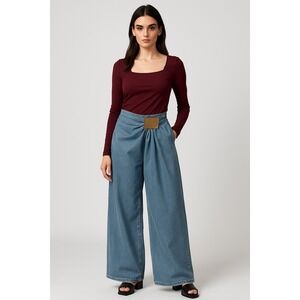 Micas Wide Leg‎ Denim Pants  size S